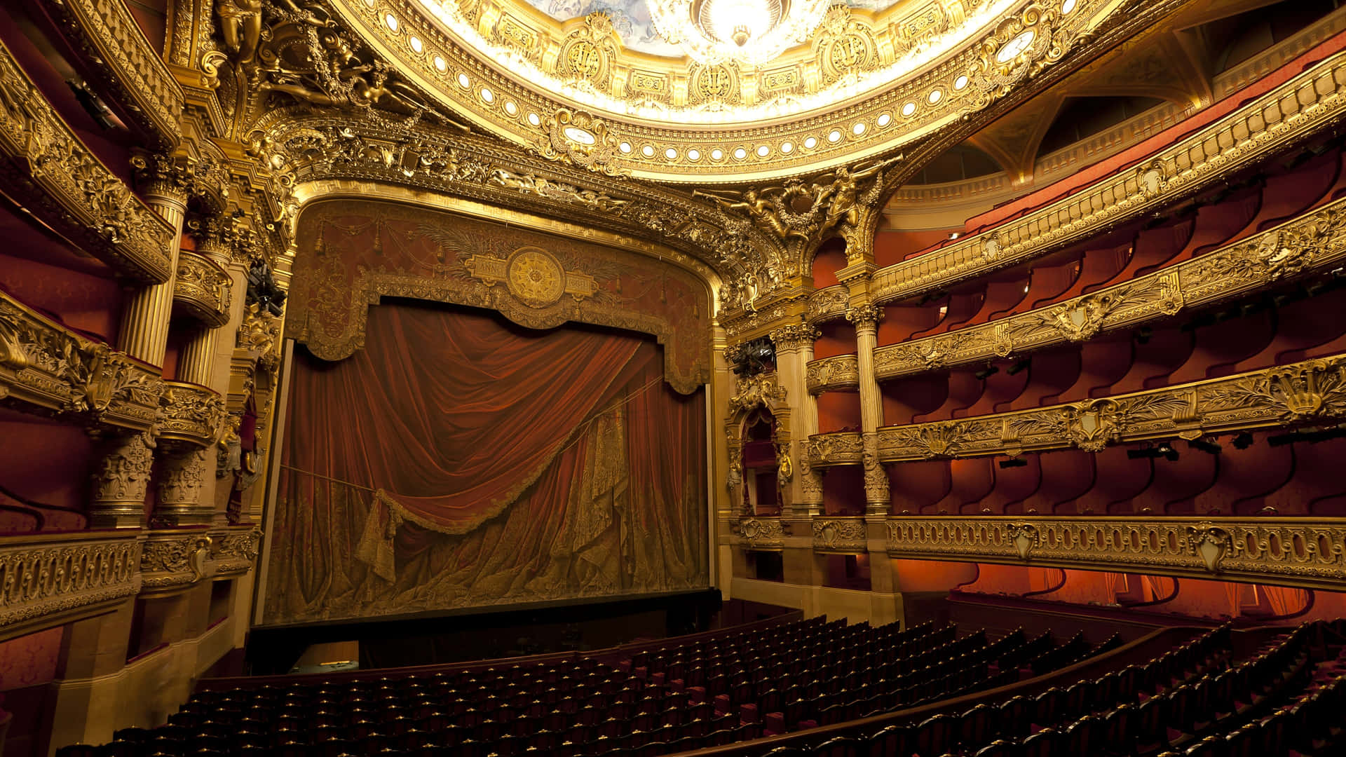 Captivating View Of The Paris Opera House Theater