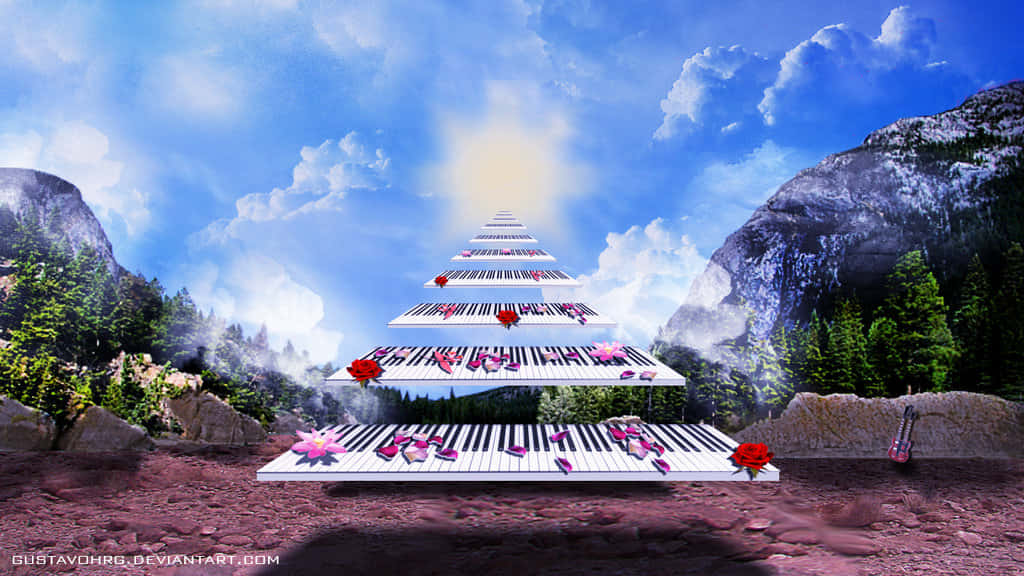 Captivating View Of The Stairway To Heaven Background