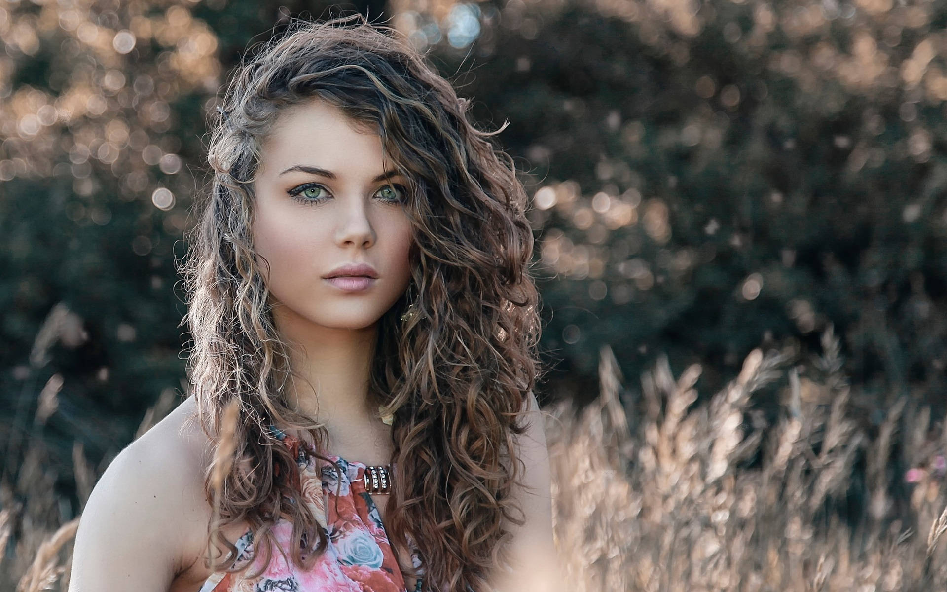 Captivating Woman With Curly Hair