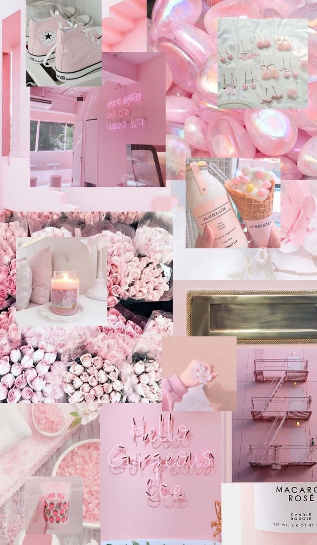 Capture A Dreamy Aesthetic With This Tranquil Pastel Pink Collage Background