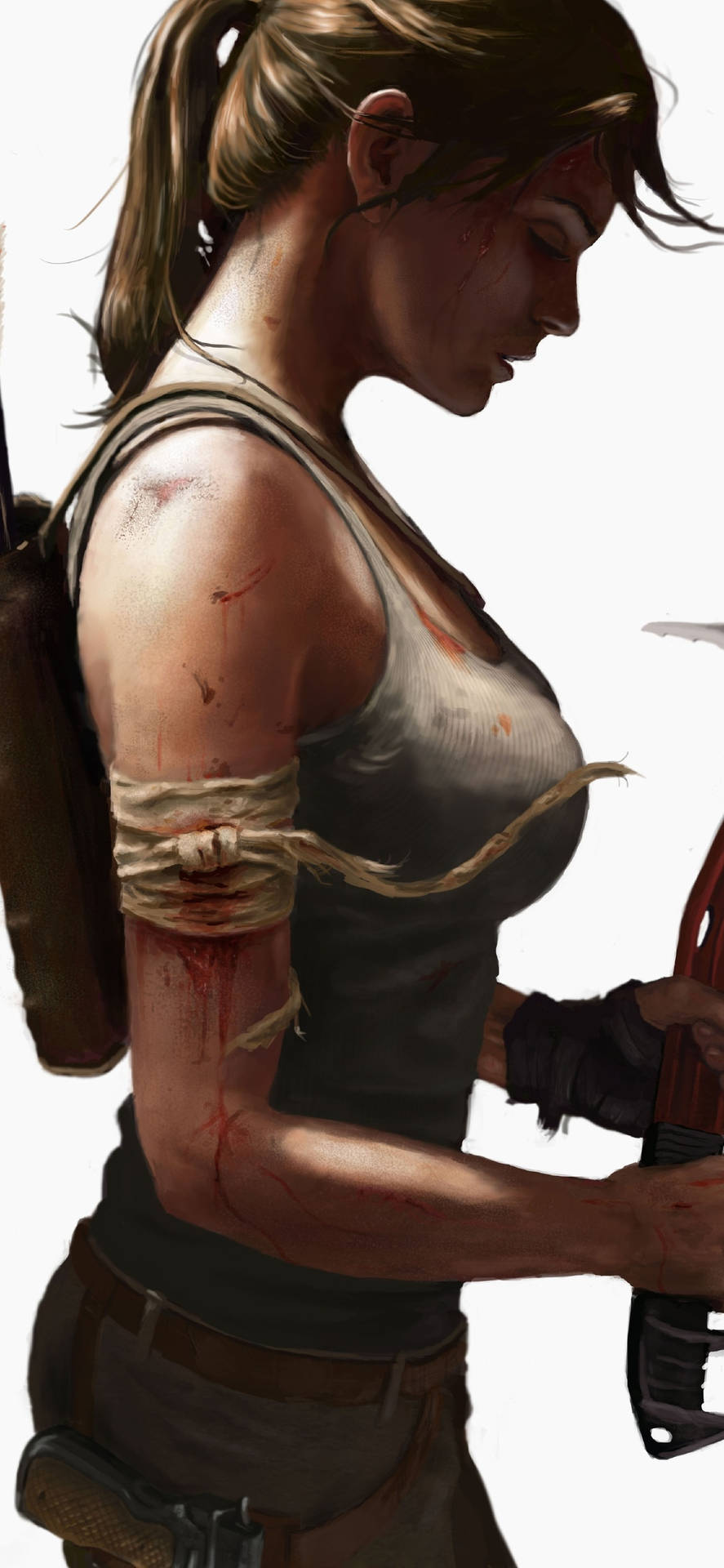 Capture The Adventure With Lara Croft's Latest Game On Iphone Background