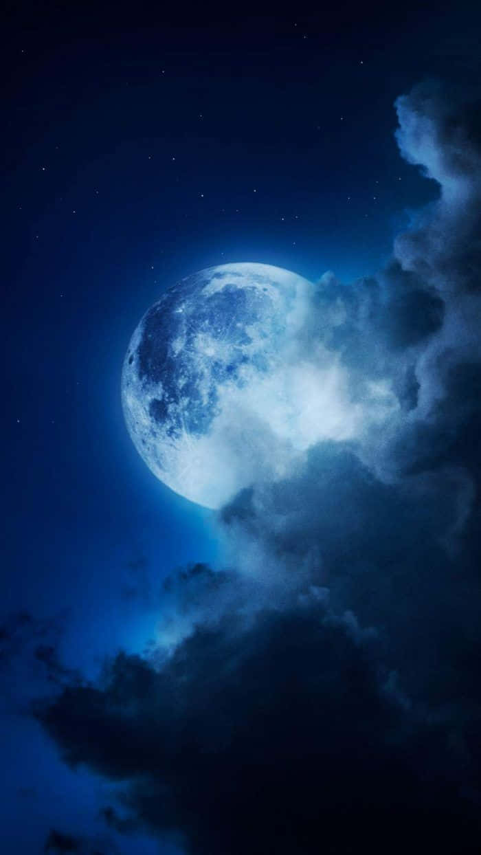 Capture The Beauty Of A Full Moon With This Majestic Moon Iphone Wallpaper. Background