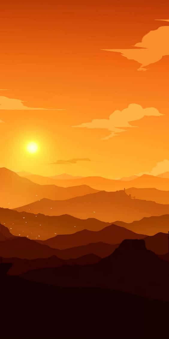 Capture The Beauty Of A Majestic Mountain Sunset! Background