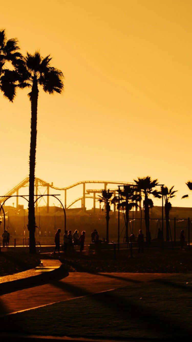 Capture The Essence Of La With This Breathtaking Iphone Wallpaper.