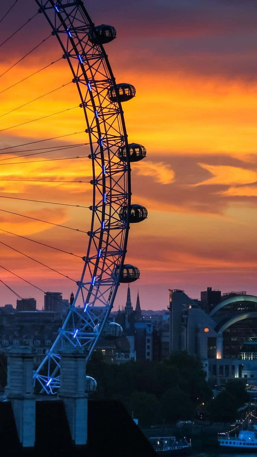 “capture The Iconic Skyline Of London With This Stunning London Iphone Wallpaper” Background