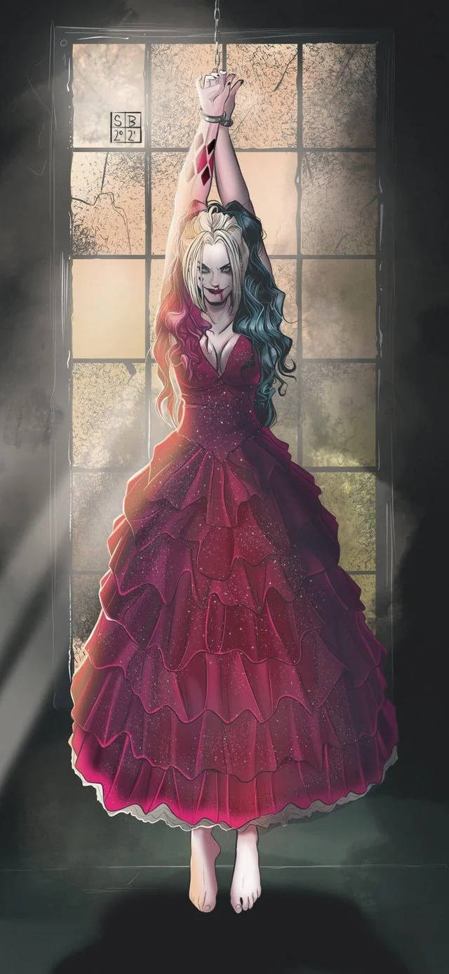 Captured Harley Quinn Phone Artwork