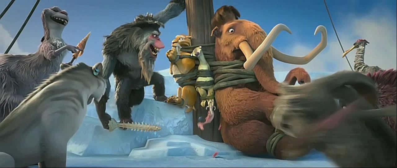 Captured Manfred From Ice Age Continental Drift Background