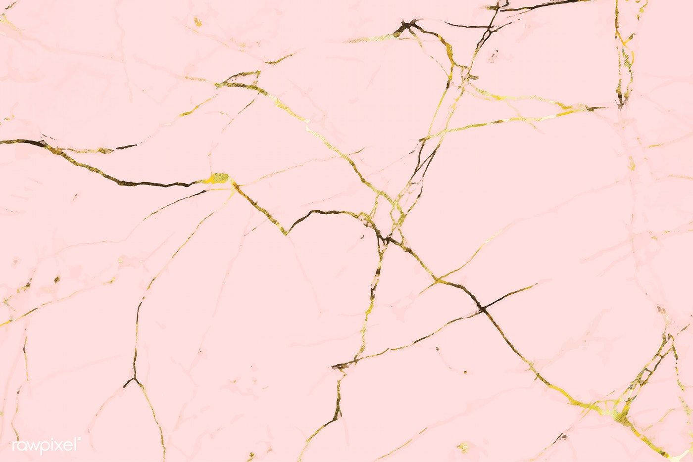 Captured Palette Of Elegance: Pink Gold Marble Background