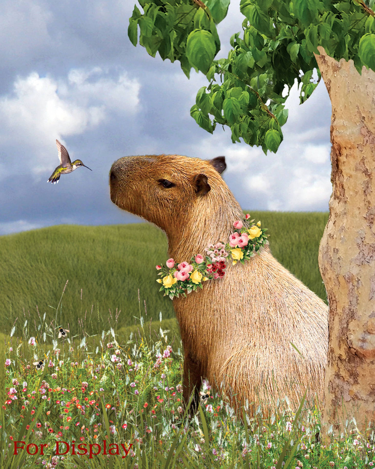 Capybara Magical Art Background