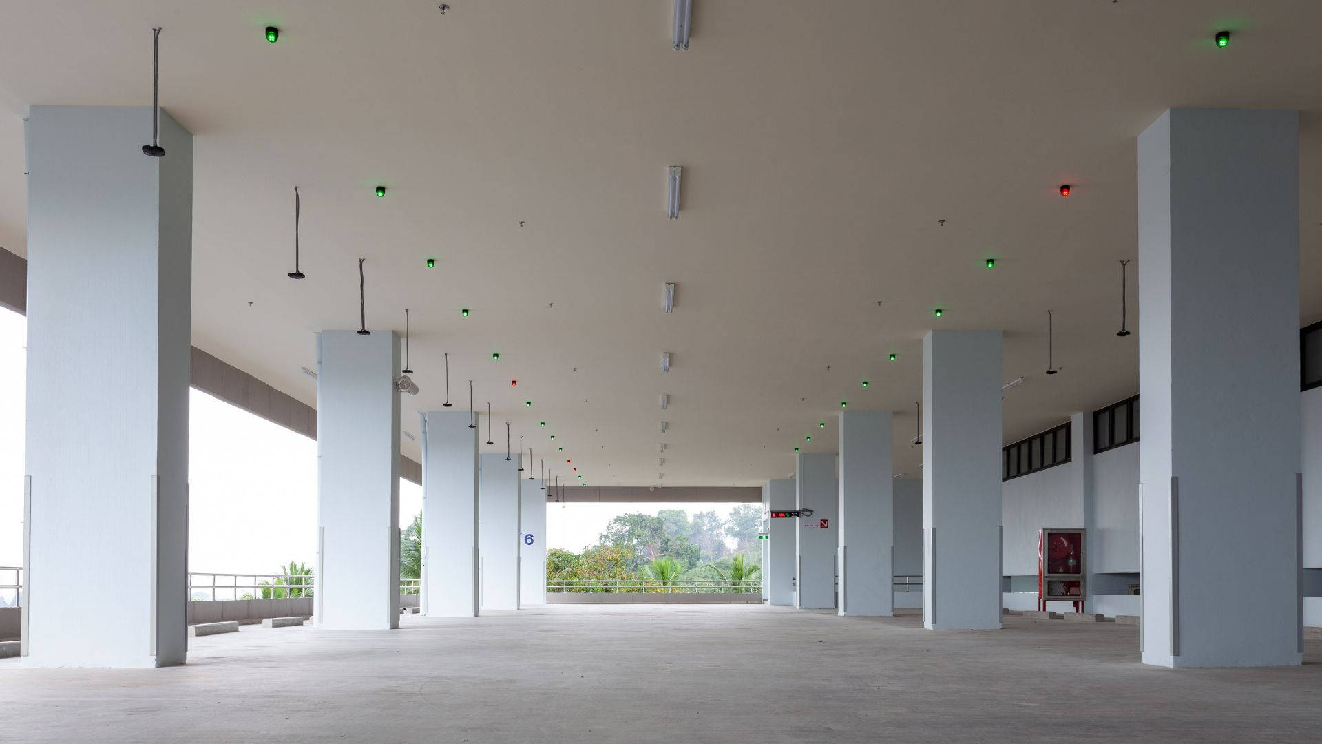 Car Garage Parking Empty Hallway Background