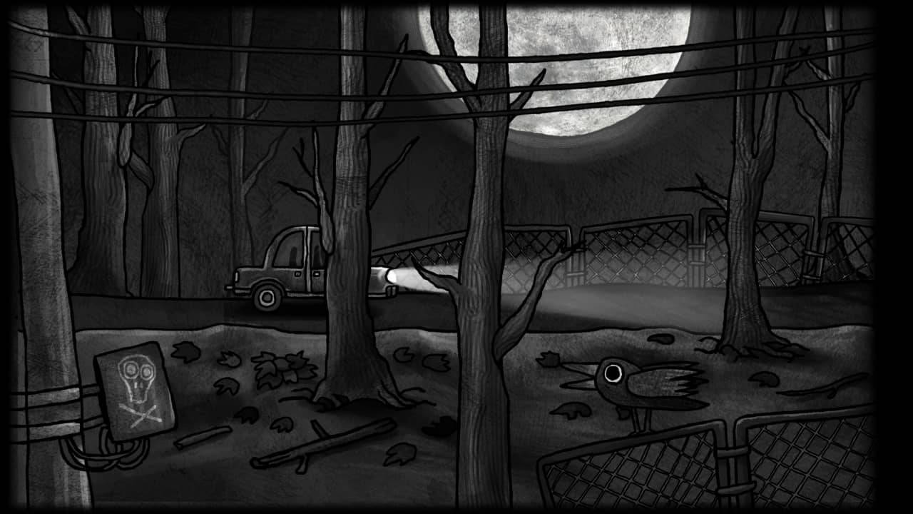 Car In Haunted Forest Monster House Background