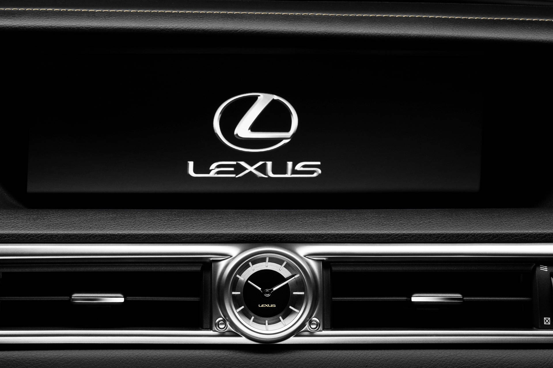 Car Interior With Lexus Logo Background