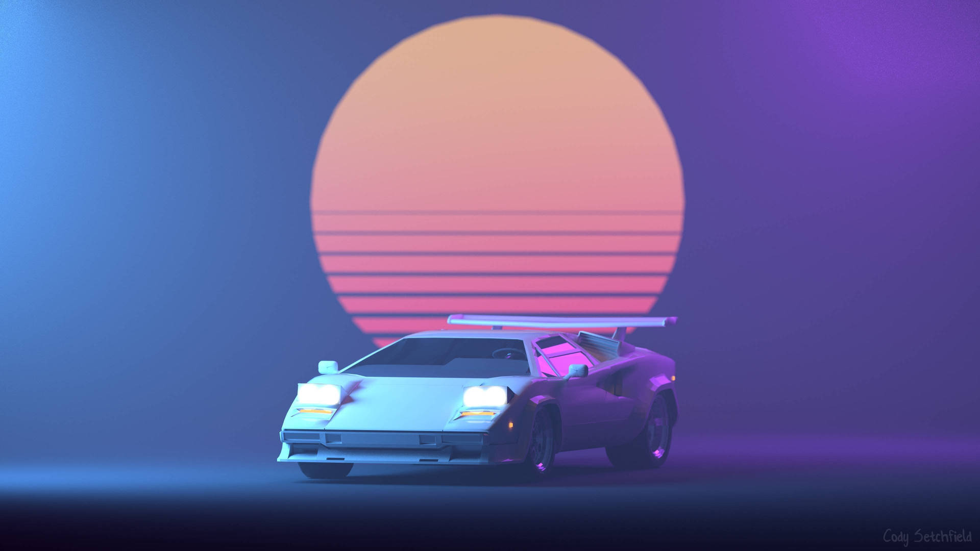 Car Outrun Artwork Background