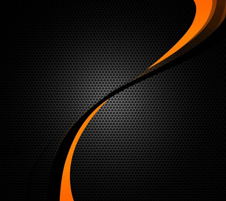 Carbon Fiber Black Orange Curves Background