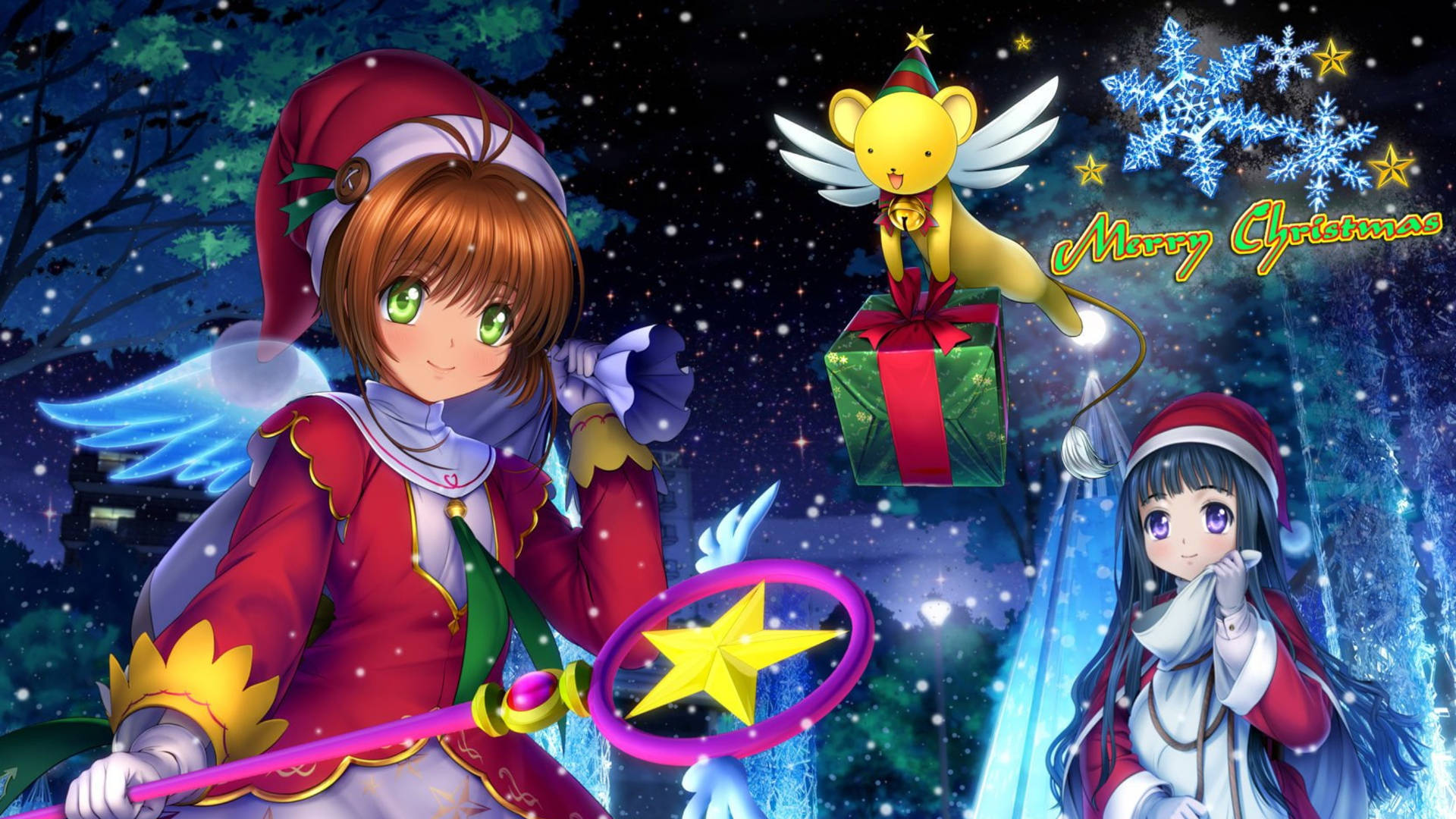 Cardcaptor Sakura Anime Christmas Background