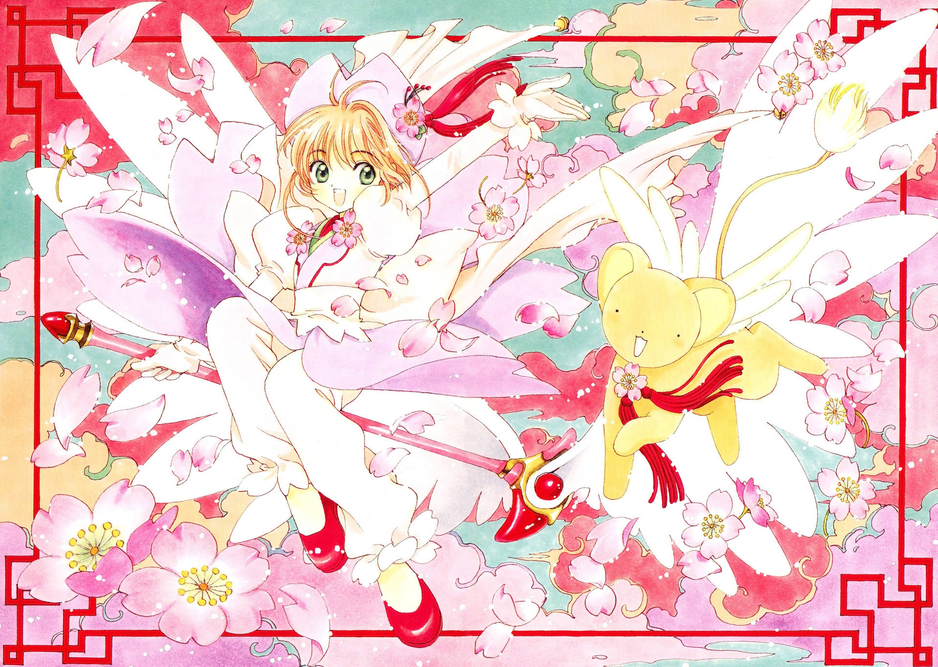 Cardcaptor Sakura Cherry Blossoms Art Background