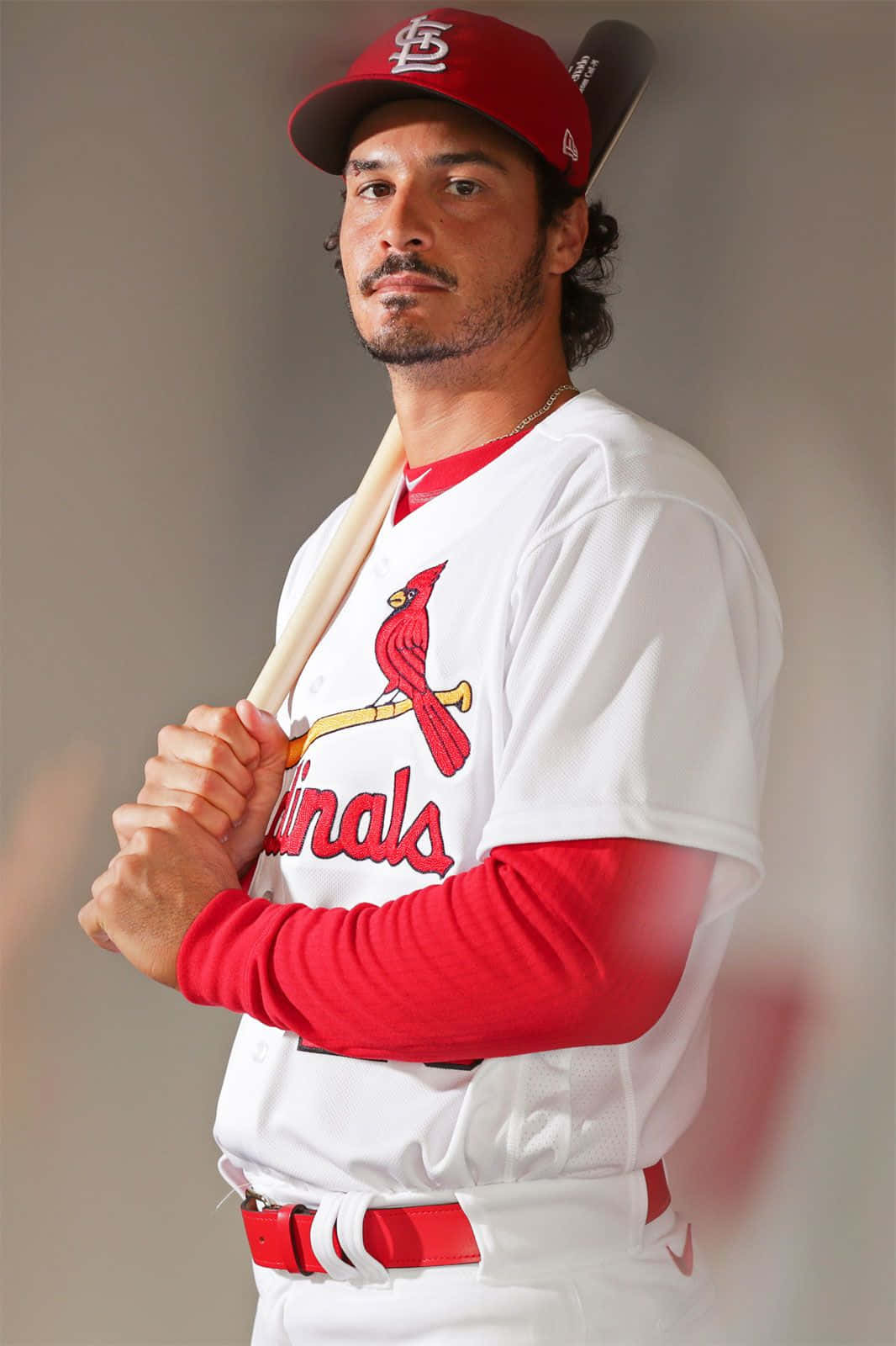 Cardinals Baseball Player Portrait Background