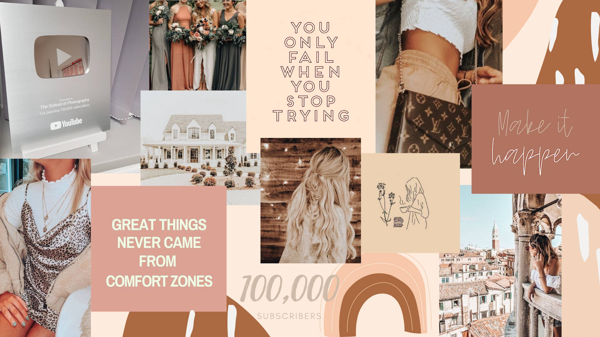 Career-focused Collage Neutral Background Background