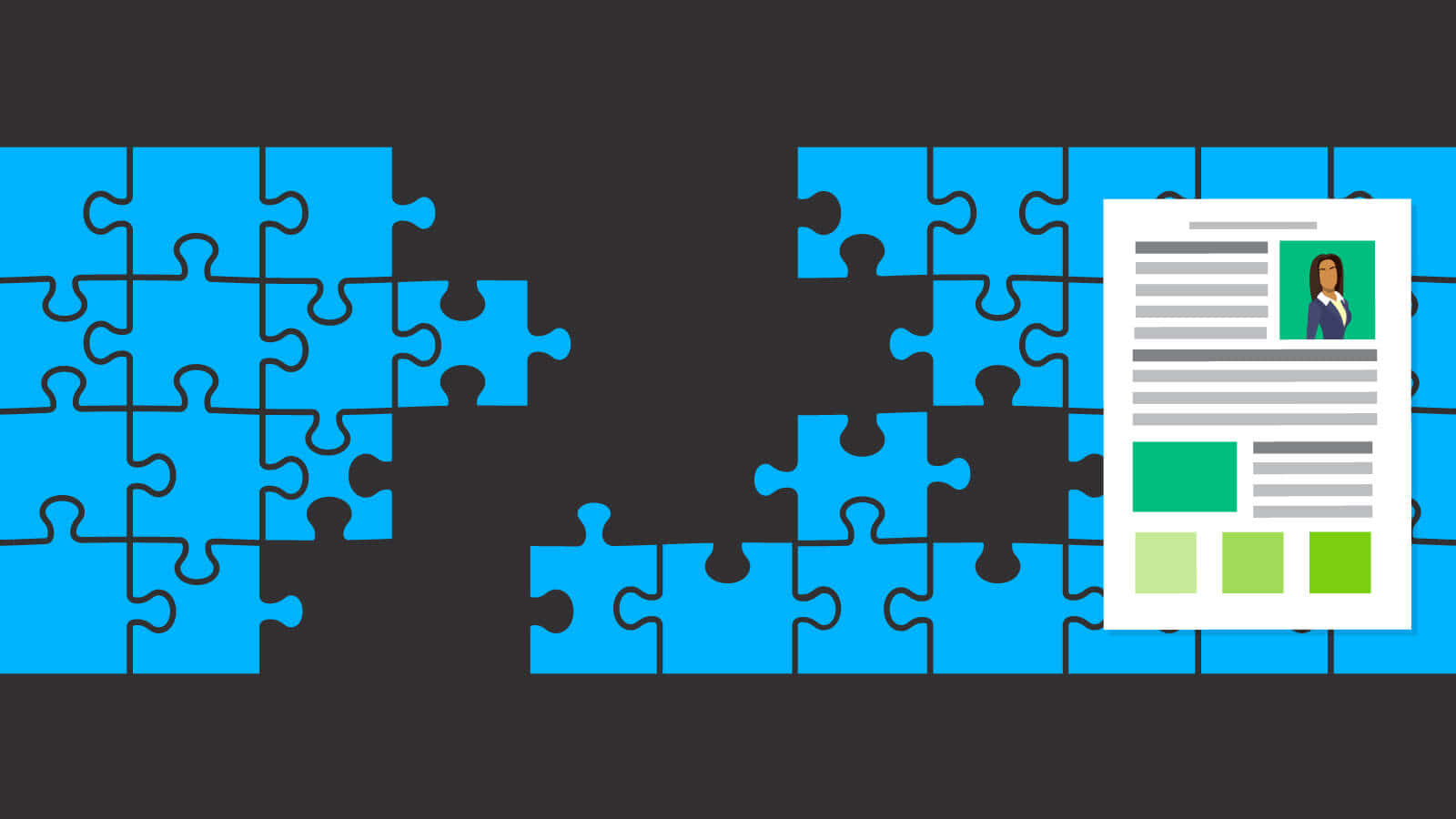 Career Puzzle Piece Falling Into Place Background