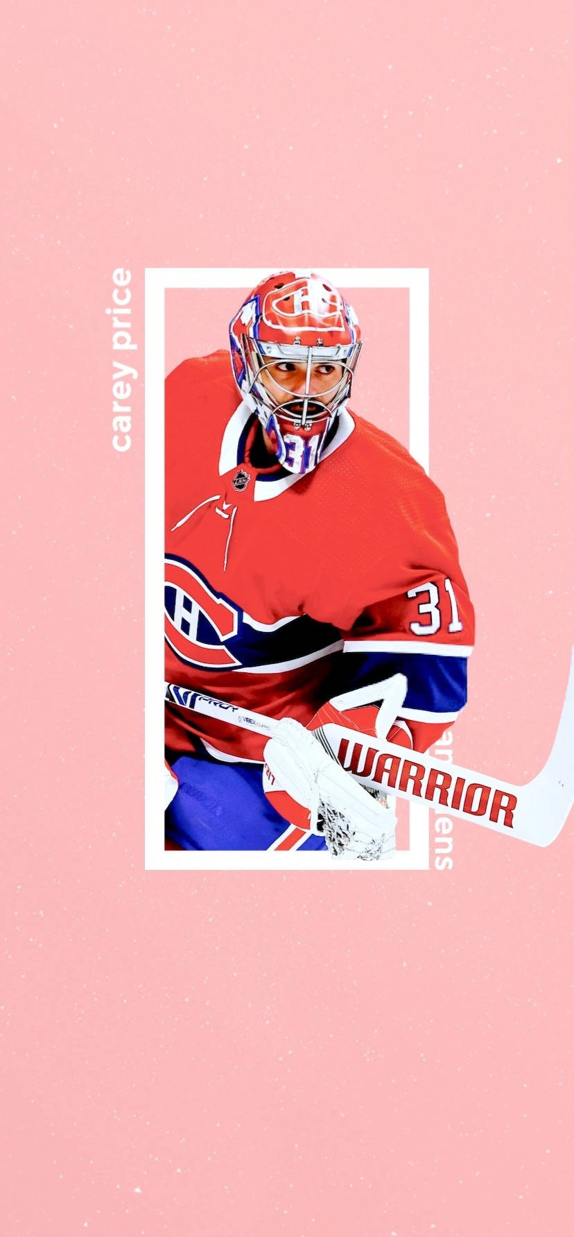 Carey Price Montreal Canadiens Aesthetic Pink Illustration Art