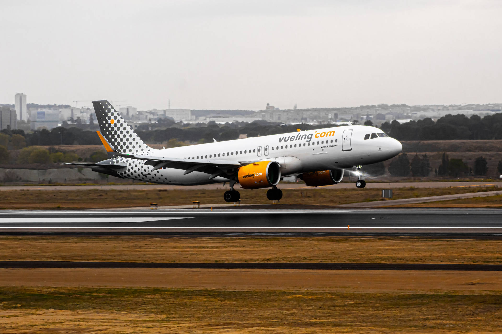 Cargo Aircraft In Mid-flight Background