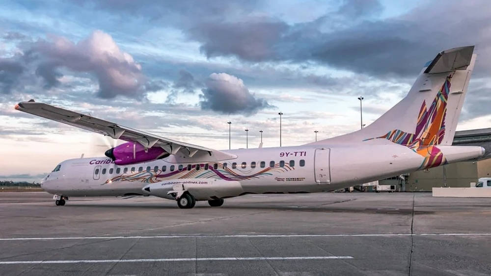 Caribbean Airlines Airplane On Runway