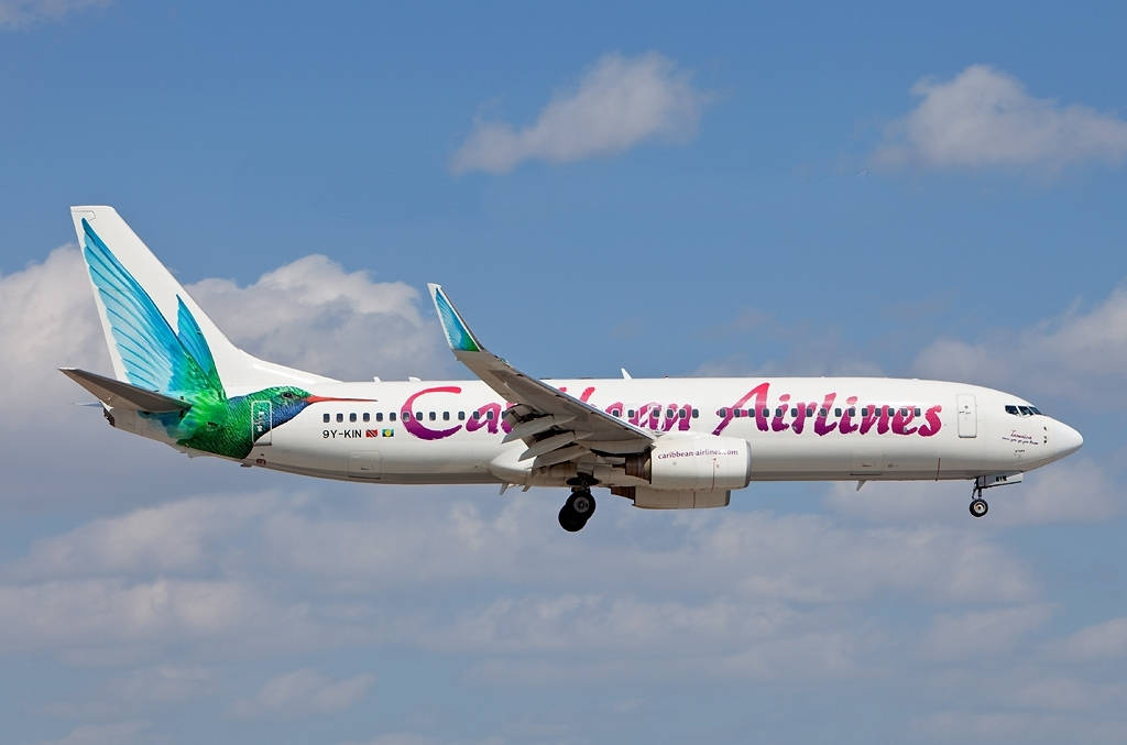 Caribbean Airlines Flying Passenger Airplane