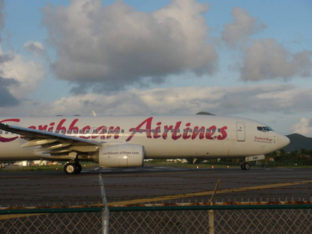 Caribbean Airlines Large Cargo Airplane Background