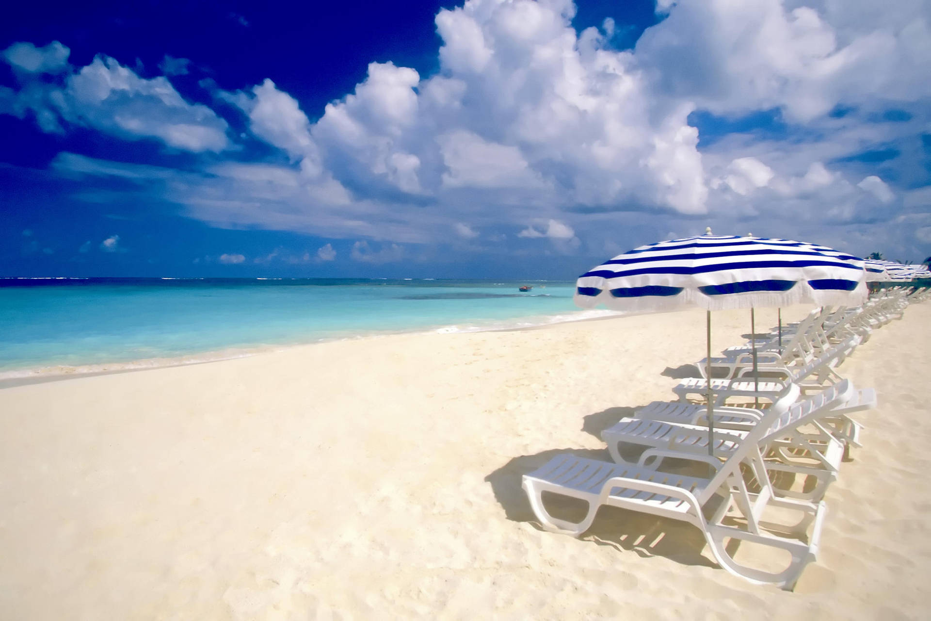 Caribbean White Beach Resort Background