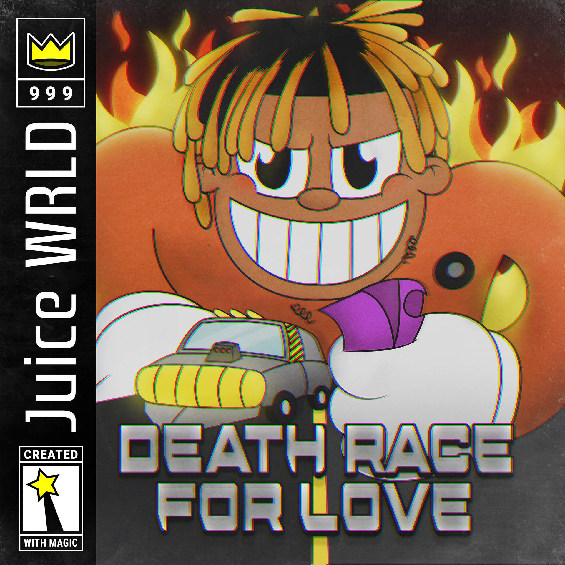 Caricature Of Juice Wrld Cartoon Background