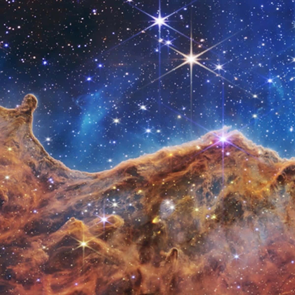 Carina Nebula Astronomy In Galaxy Background