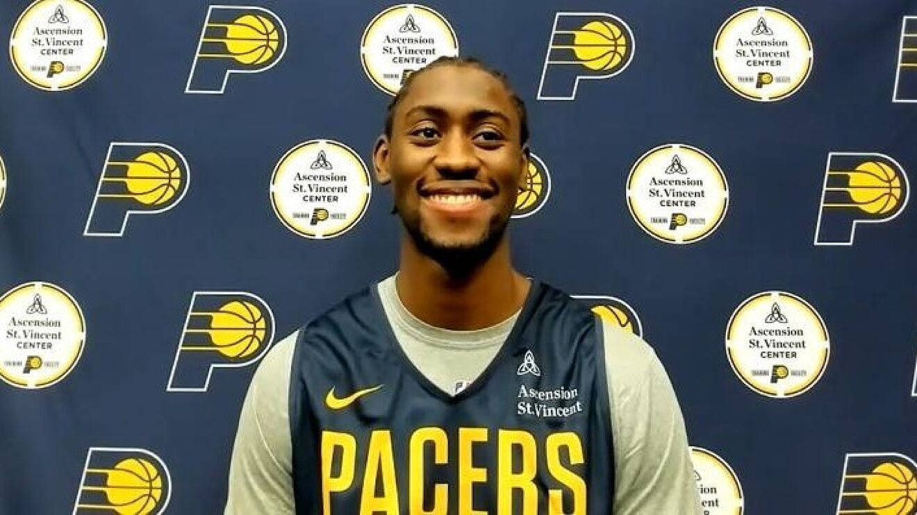 Caris Levert Press Conference Background