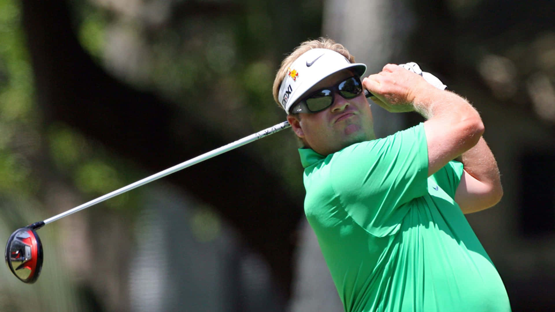 Carl Pettersson In Action On The Golf Course Background