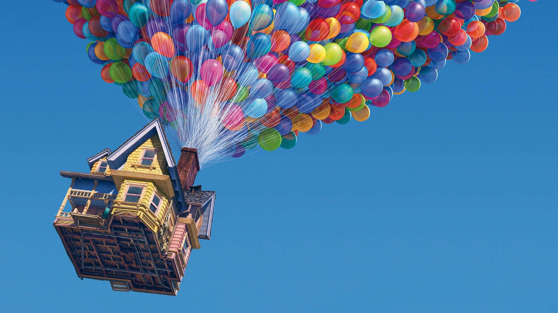 Carl's Floating House On Up Movie Background