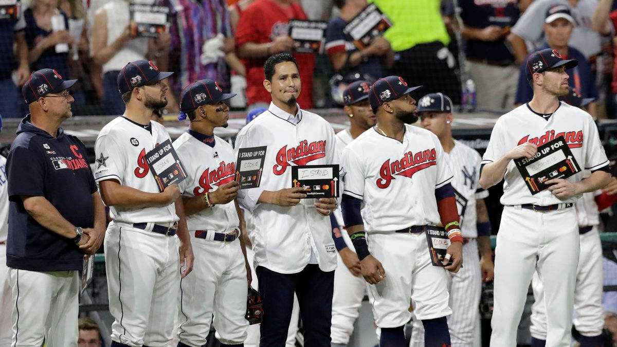 Carlos Carrasco And Teammates Background