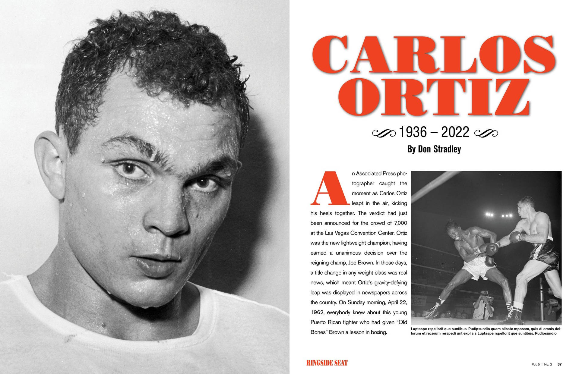 Carlos Ortiz On Ringside Seat Magazine