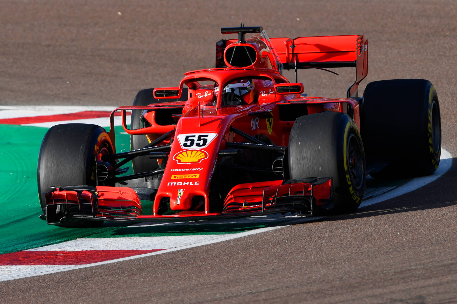 Carlos Sainz Jr Red No. 55 F1 Race Car