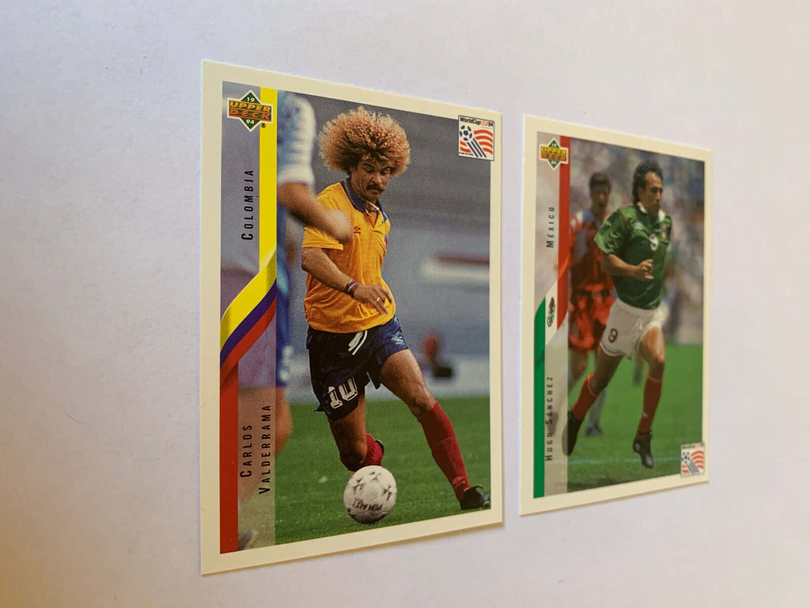 Carlos Valderrama & Hugo Sanchez Card Background