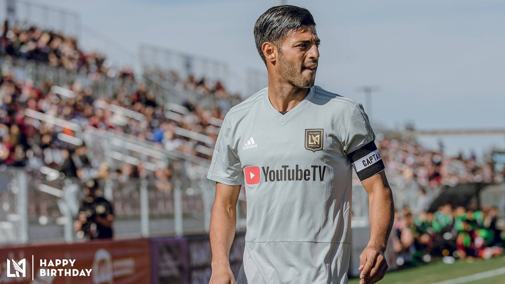 Carlos Vela Dons Los Angeles Fc Uniform Background