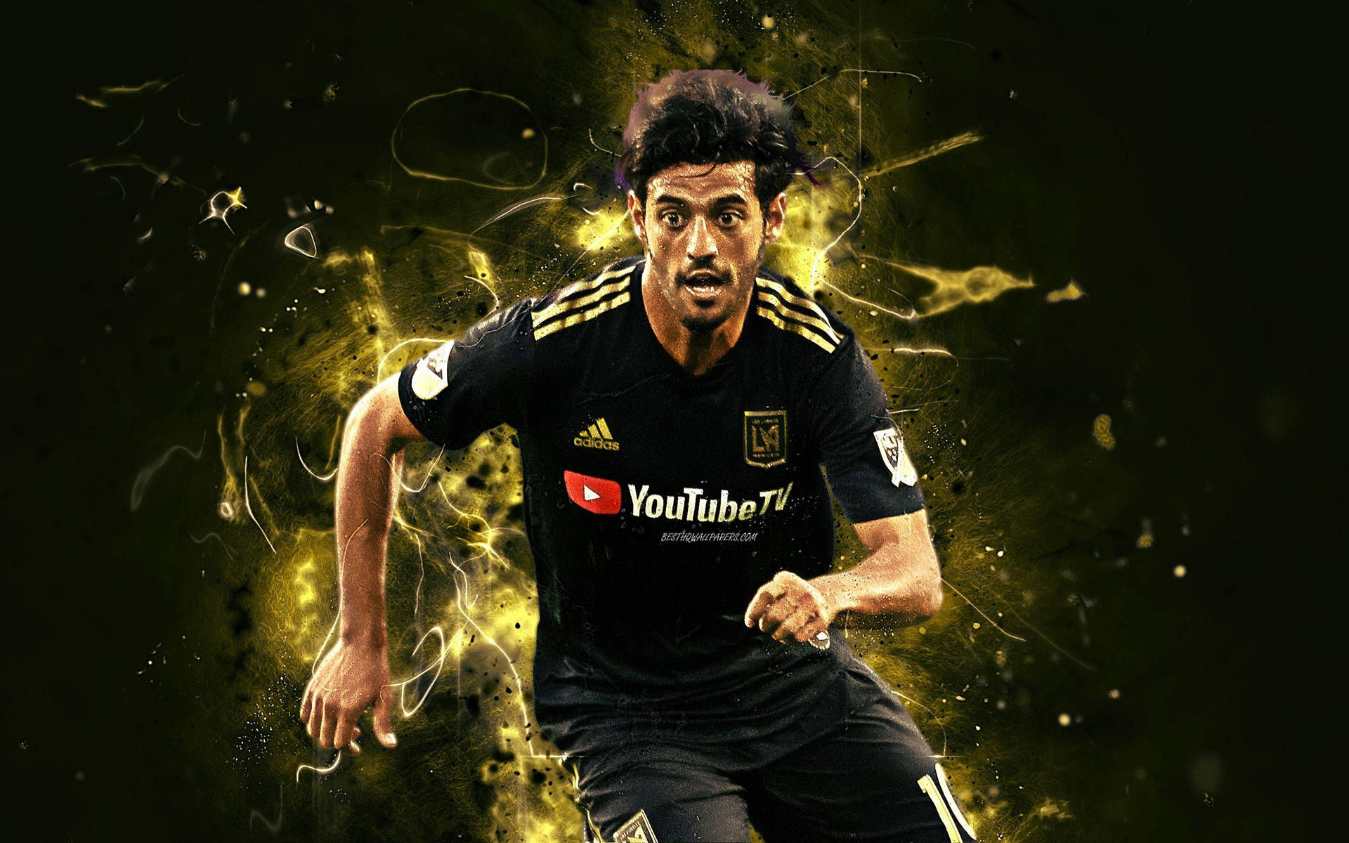 Carlos Vela Golden Aura Los Angeles Fc Fan Art Background