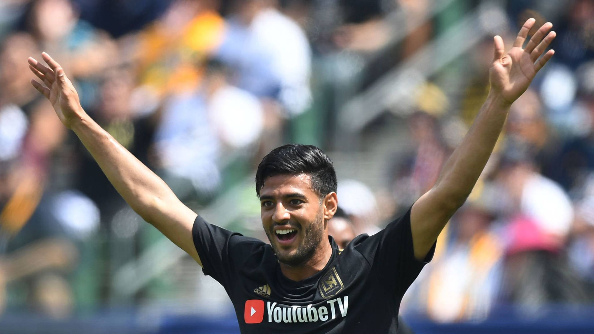 Carlos Vela Hands Up Los Angeles Fc Background