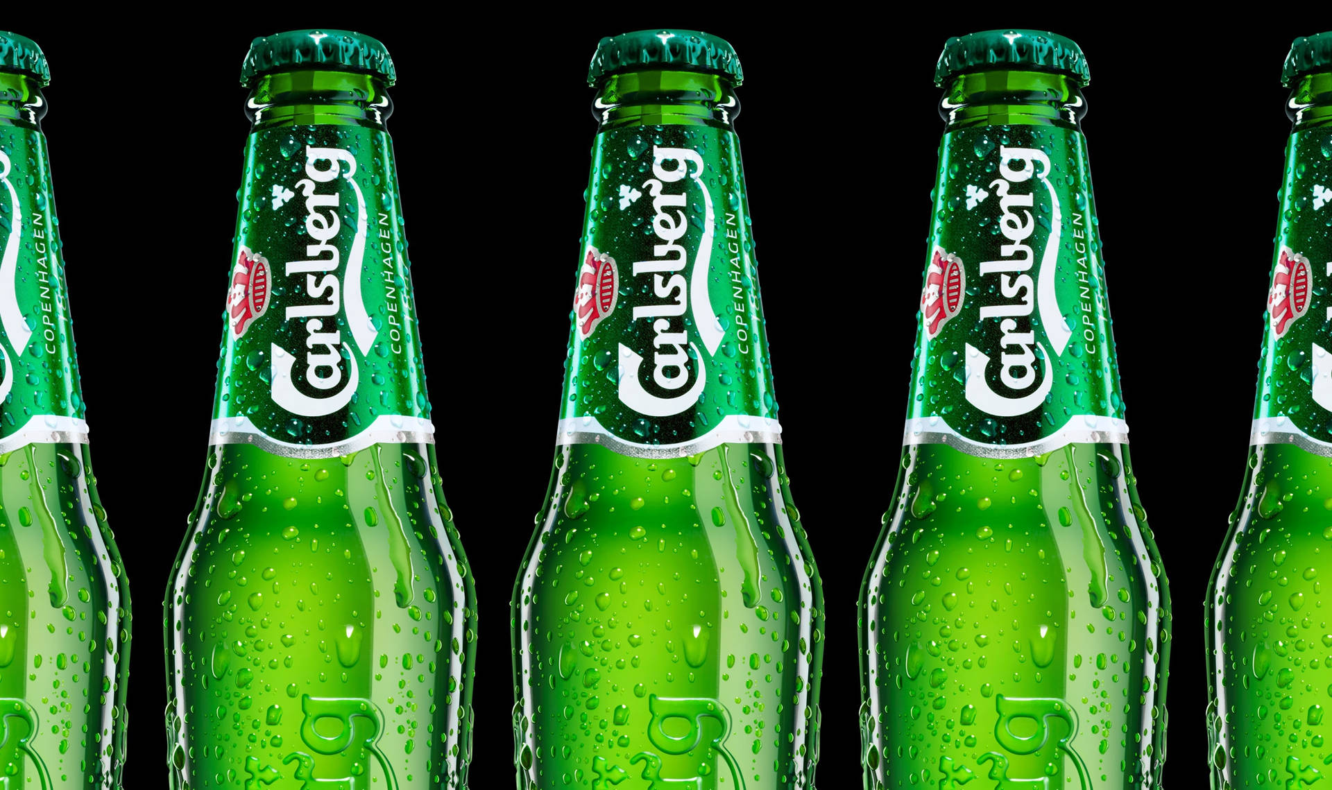 Carlsberg Beer Alcoholic Drink Bottles Background