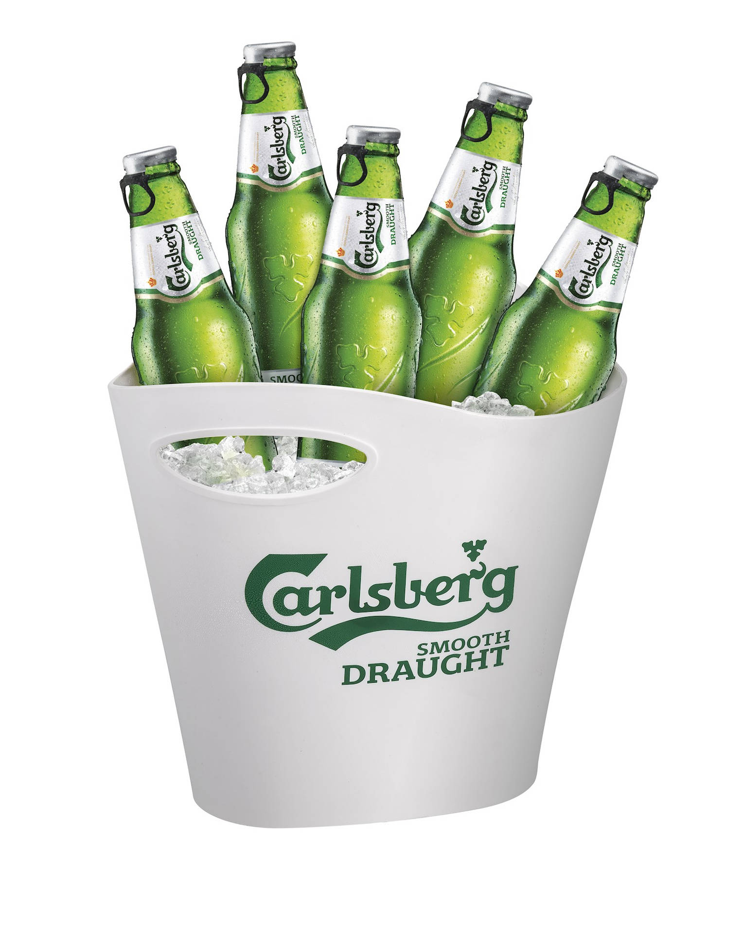 Carlsberg Beer Alcoholic Drink Ice Bucket Background