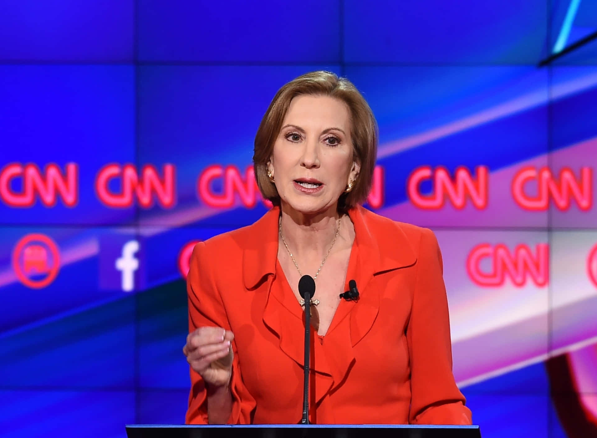Carly Fiorina During Cnn Debate Background