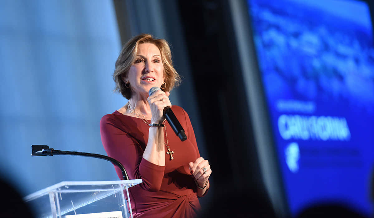 Carly Fiorina With Cross Necklace