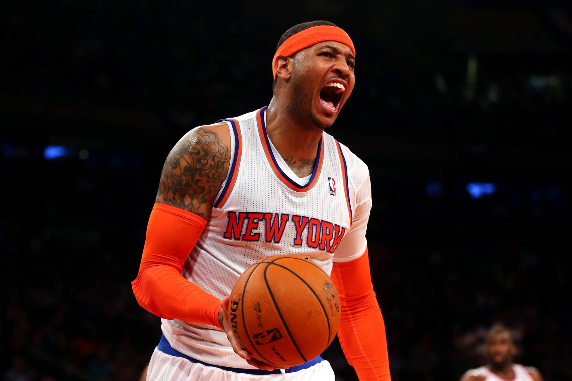 Carmelo Anthony Ball Game Shout Background