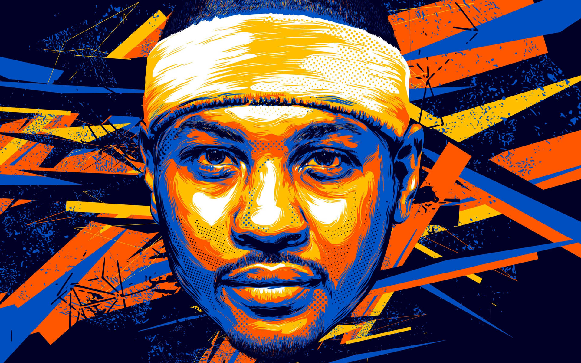 Carmelo Anthony Face Fan Art Background