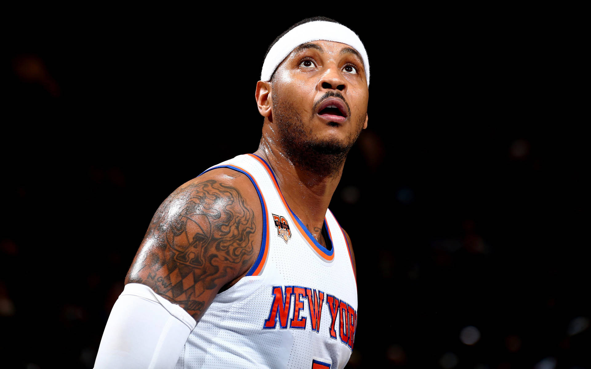 Carmelo Anthony New York Knicks Portrait Background