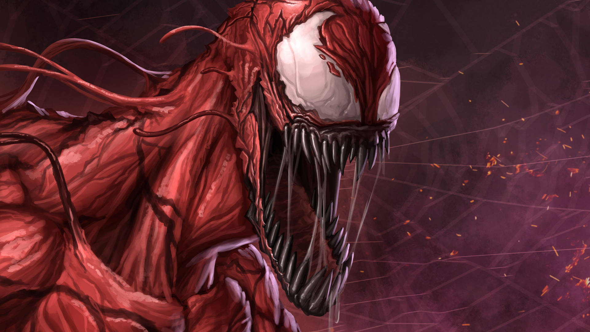 Carnage 4k Fangs Background