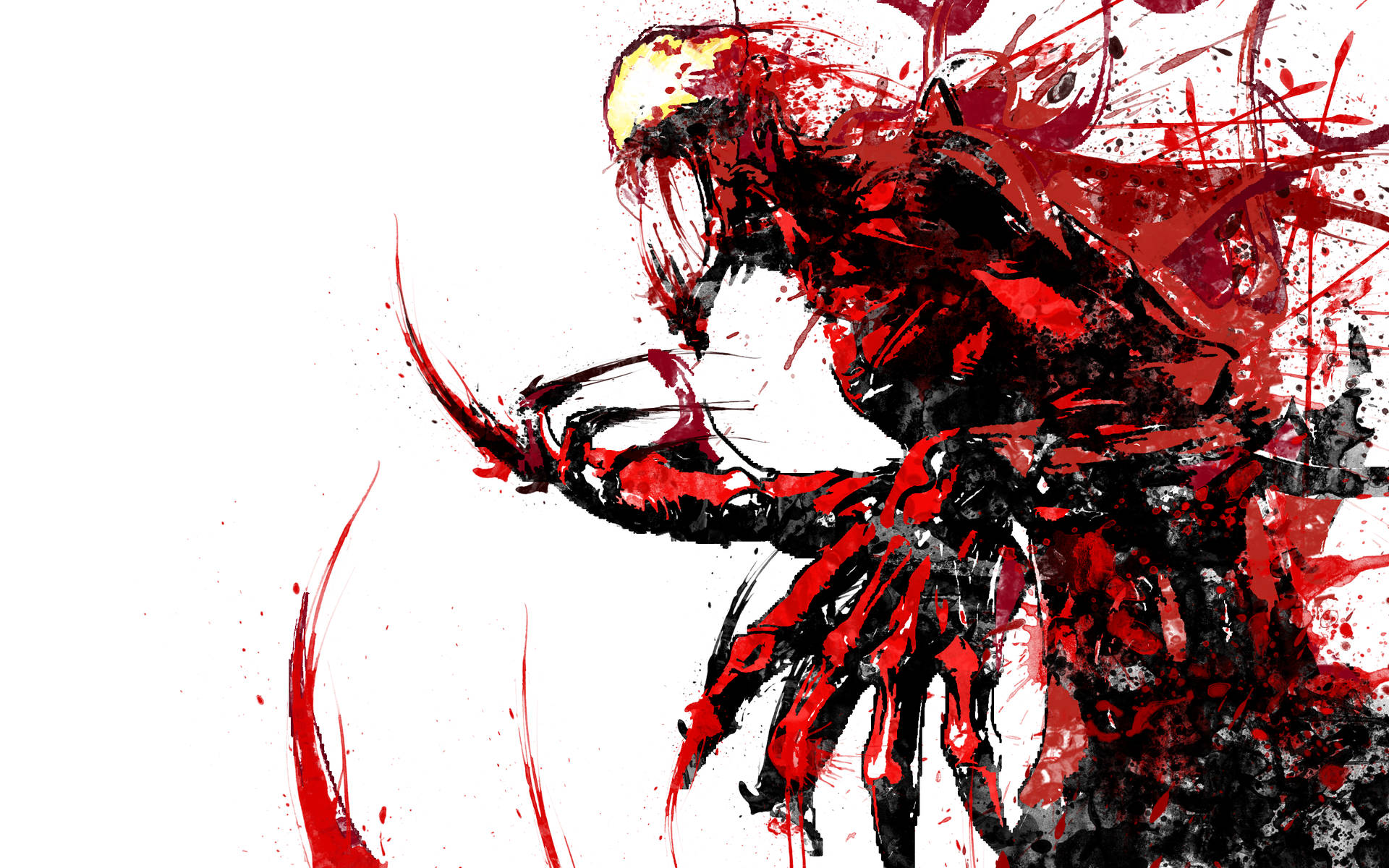 Carnage Painting In White Background